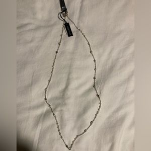 Cole haan faux silver and pearl necklace